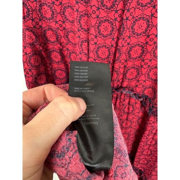 Anthropologie Robin Tiered Lace Trim Draped Mini Dress Medium - Picture 5 of 6